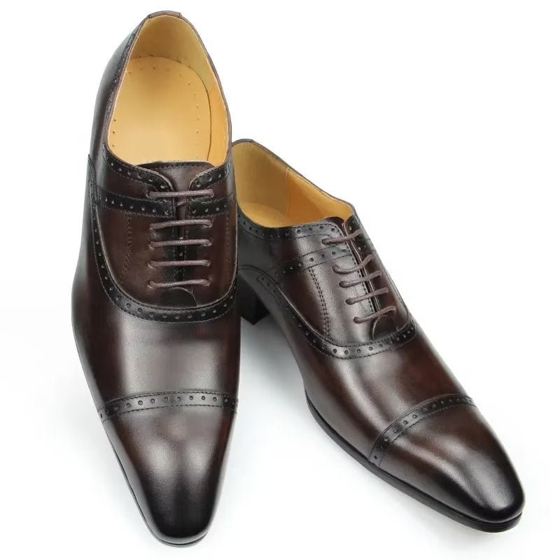 Formele Herenschoenen Deluxe Oxford Lavishhuwelijksbrogues - Koffie