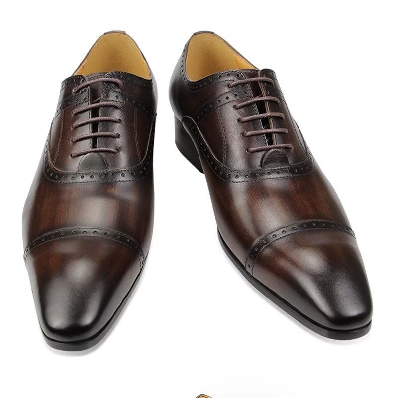 Formele Herenschoenen Deluxe Oxford Lavishhuwelijksbrogues - Koffie