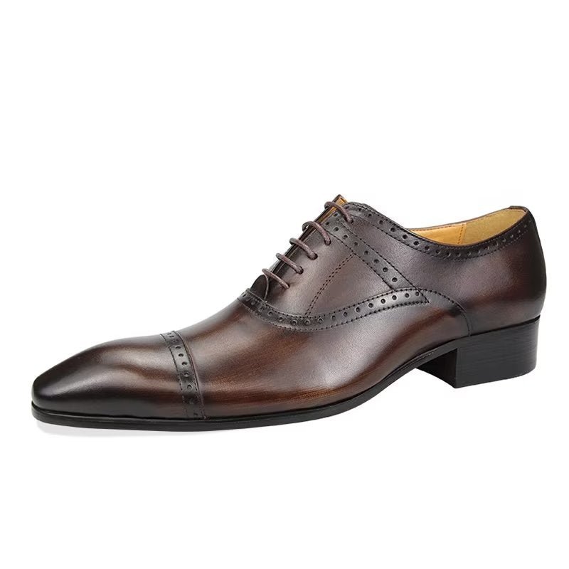 Formele Herenschoenen Deluxe Oxford Lavishhuwelijksbrogues - Koffie