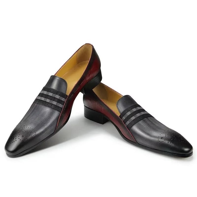 Formele Herenschoenen Echt Leer Elegante Herenloafers Koeienhuid - Grijs