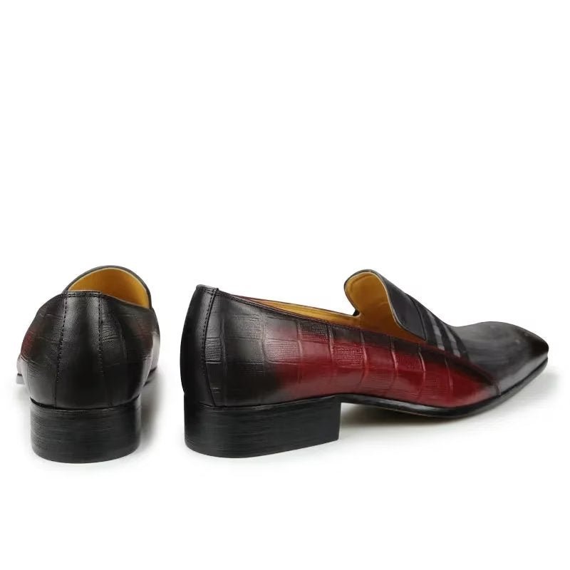 Formele Herenschoenen Echt Leer Elegante Herenloafers Koeienhuid - Grijs