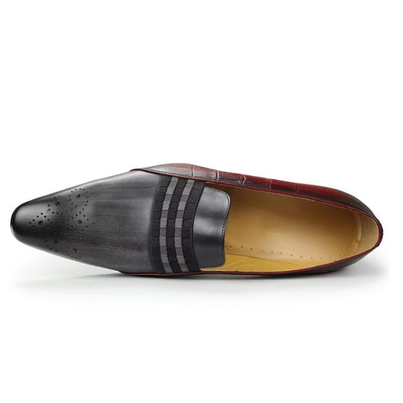 Formele Herenschoenen Echt Leer Elegante Herenloafers Koeienhuid - Grijs