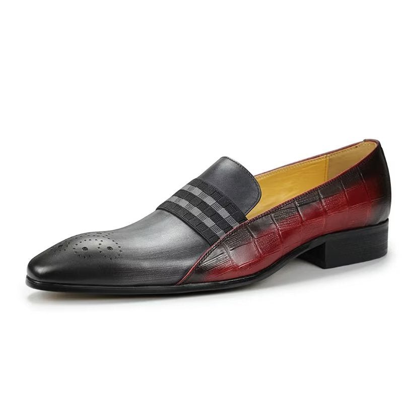 Formele Herenschoenen Echt Leer Elegante Herenloafers Koeienhuid - Grijs