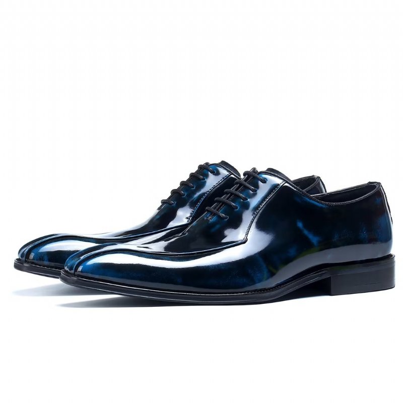 Formele Herenschoenen Echt Leer Oxford-schoenen - Blauw