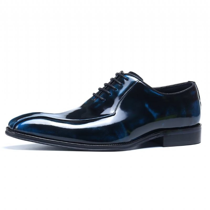 Formele Herenschoenen Echt Leer Oxford-schoenen - Blauw