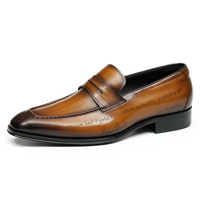 Formele Herenschoenen Elegant Gesneden Britse Lederen Executive Schoenen - Bruin