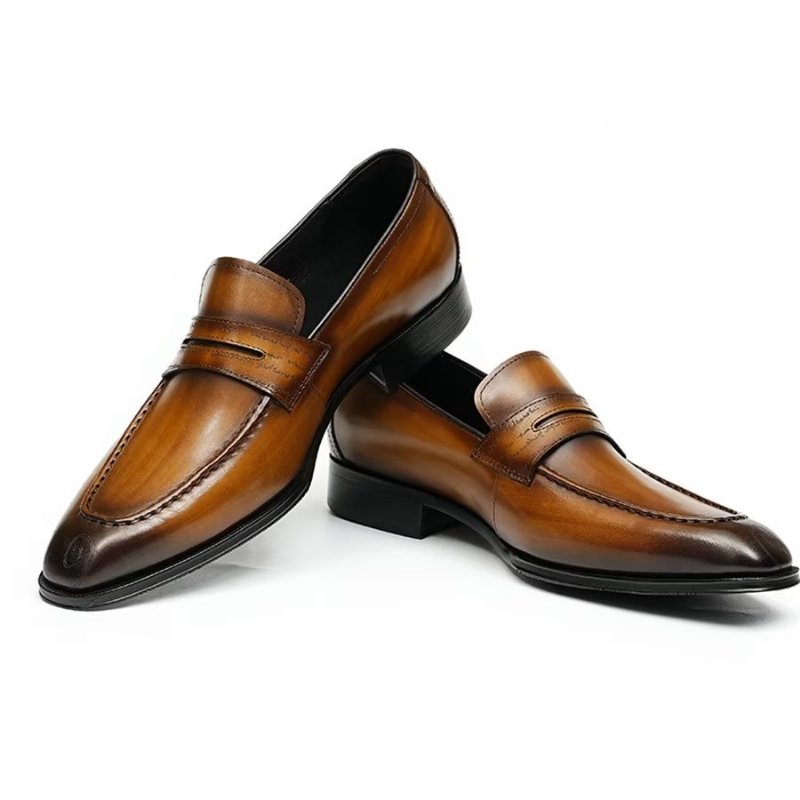 Formele Herenschoenen Elegant Gesneden Britse Lederen Executive Schoenen - Bruin