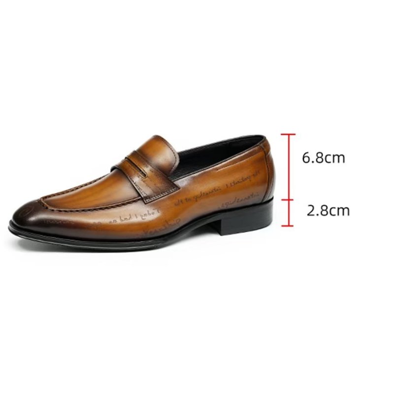 Formele Herenschoenen Elegant Gesneden Britse Lederen Executive Schoenen - Bruin