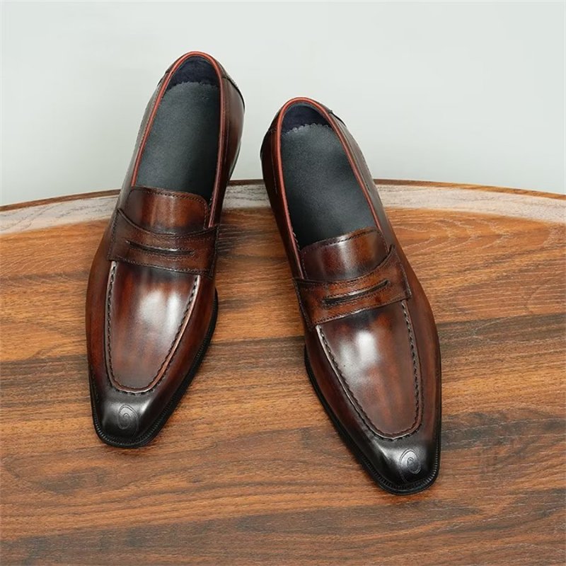 Formele Herenschoenen Elegant Gesneden Britse Lederen Executive Schoenen - Koffie