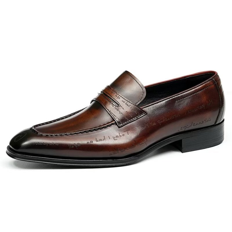 Formele Herenschoenen Elegant Gesneden Britse Lederen Executive Schoenen - Koffie