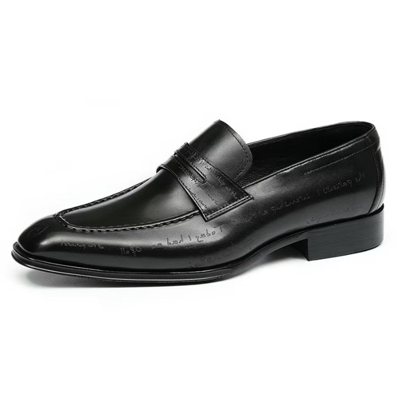 Formele Herenschoenen Elegant Gesneden Britse Lederen Executive Schoenen - Zwart