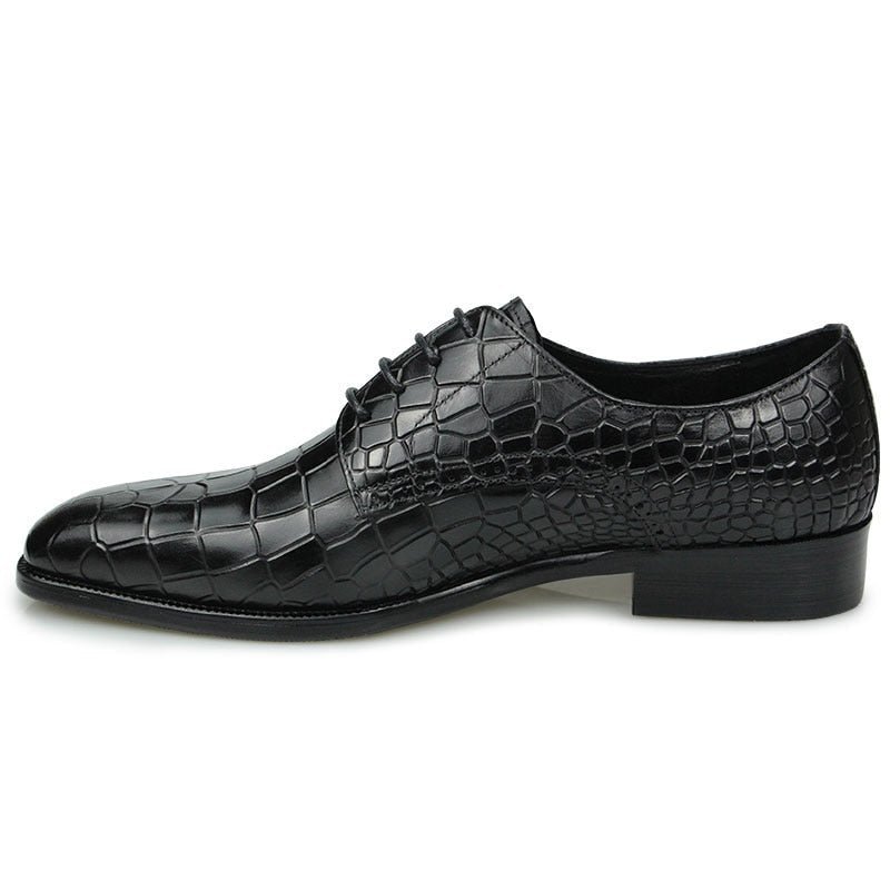 Formele Herenschoenen Elegante Croctex Derby-schoenen Met Puntige Neus Luxe - Zwart