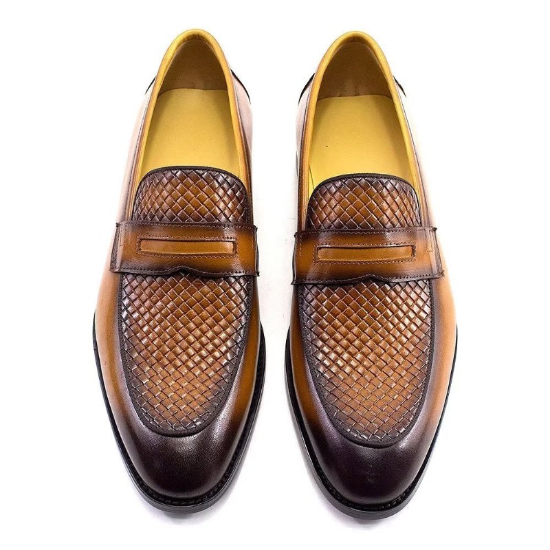 Formele Herenschoenen Elegante Klassieke Leren Brogue-instappers - Bruin