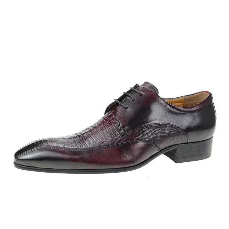 Formele Herenschoenen Elegante Krokodillenleer Luxe Brogue Oxford-schoenen - Rood