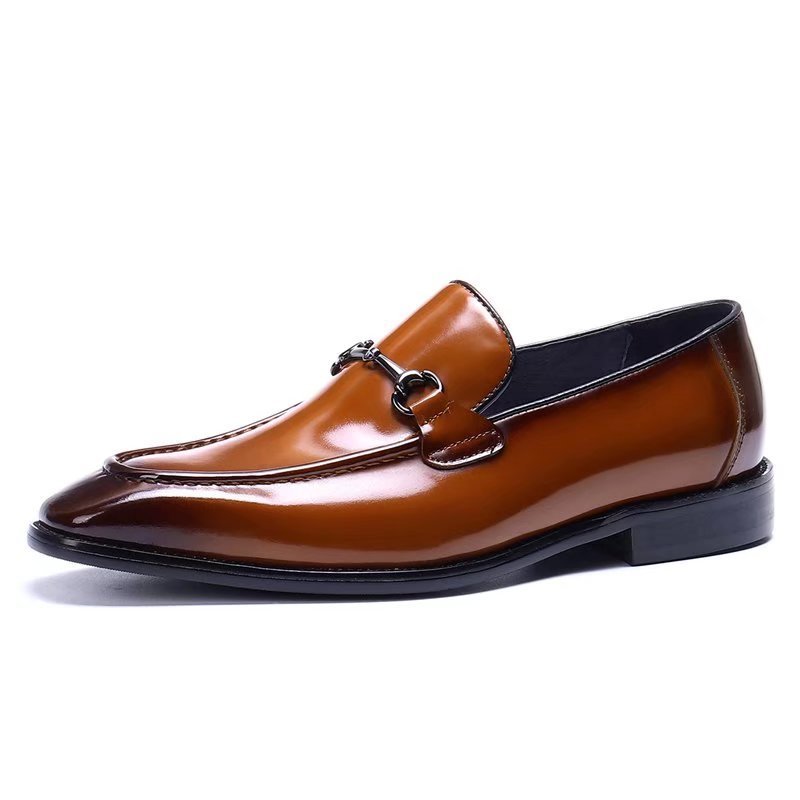 Formele Herenschoenen Elegante Leren Instapschoenen - Koffie