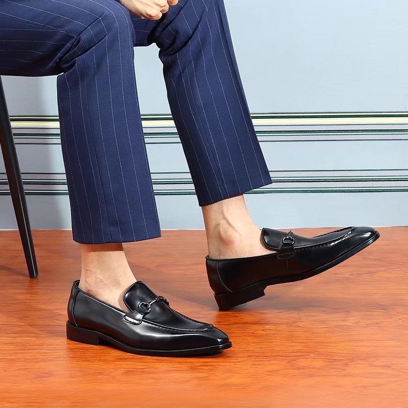 Formele Herenschoenen Elegante Leren Instapschoenen - Zwart