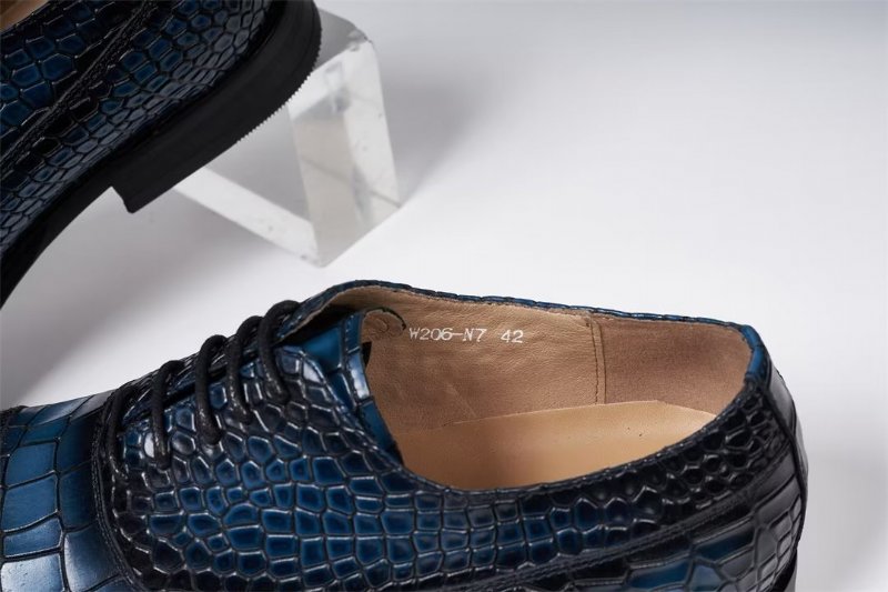 Formele Herenschoenen Elegante Urbane Lederen Kledingschoenen - Blauw