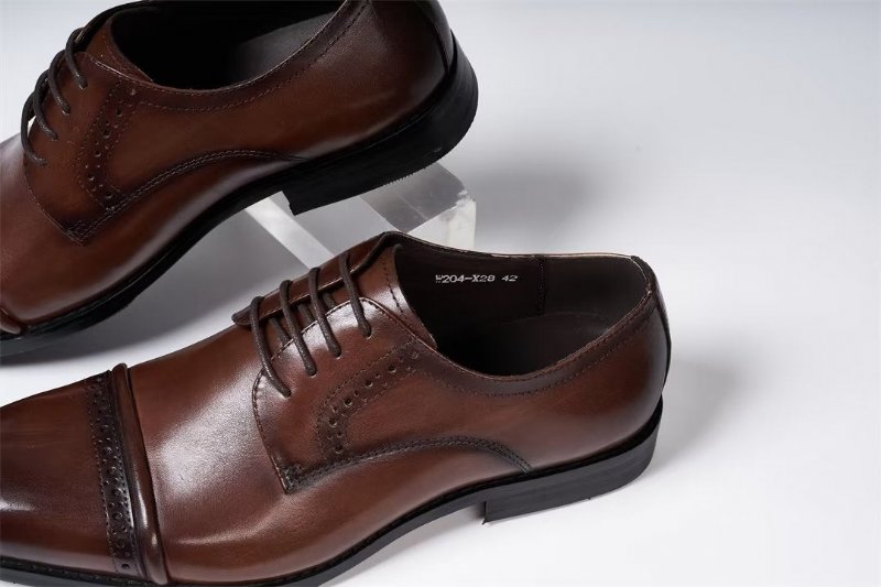 Formele Herenschoenen Executive Appeal Lederen Nette Schoenen - Bruin