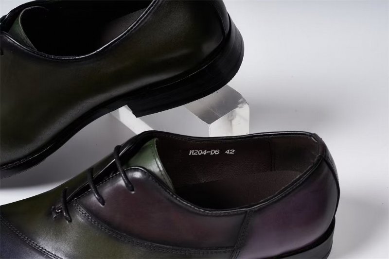 Formele Herenschoenen Executive Elegantie Lederen Schoenen - Groen