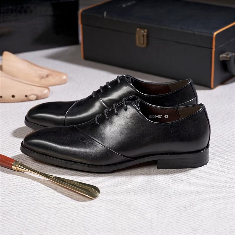 Formele Herenschoenen Executive Elegantie Lederen Schoenen - Groen