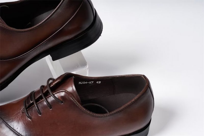 Formele Herenschoenen Executive Elegantie Lederen Schoenen - Bruin