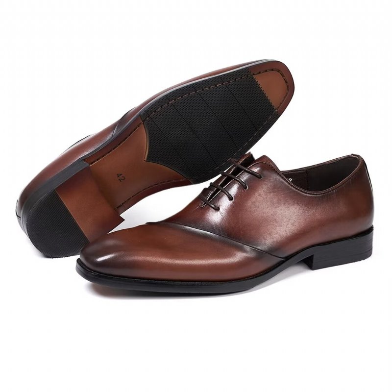 Formele Herenschoenen Executive Elegantie Lederen Schoenen - Bruin