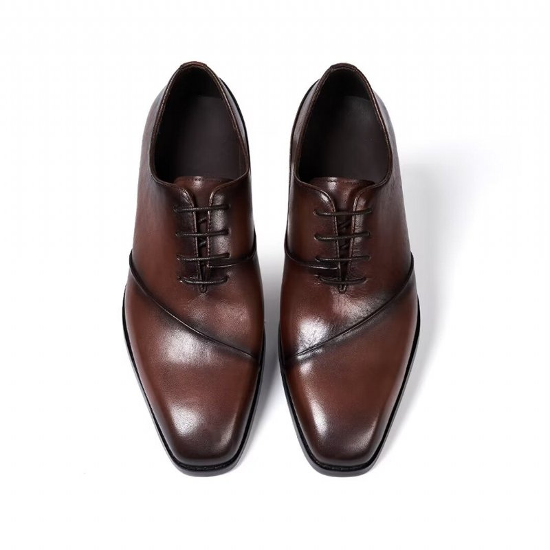 Formele Herenschoenen Executive Elegantie Lederen Schoenen - Bruin