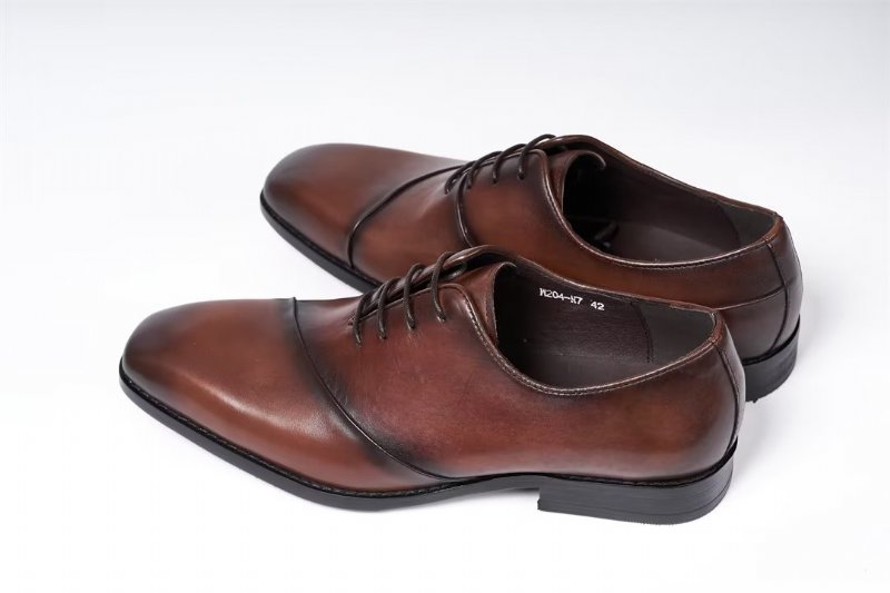 Formele Herenschoenen Executive Elegantie Lederen Schoenen - Bruin