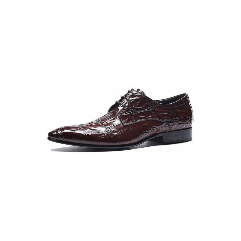 Formele Herenschoenen Executive Oxford-schoenen Met Veters - Rood