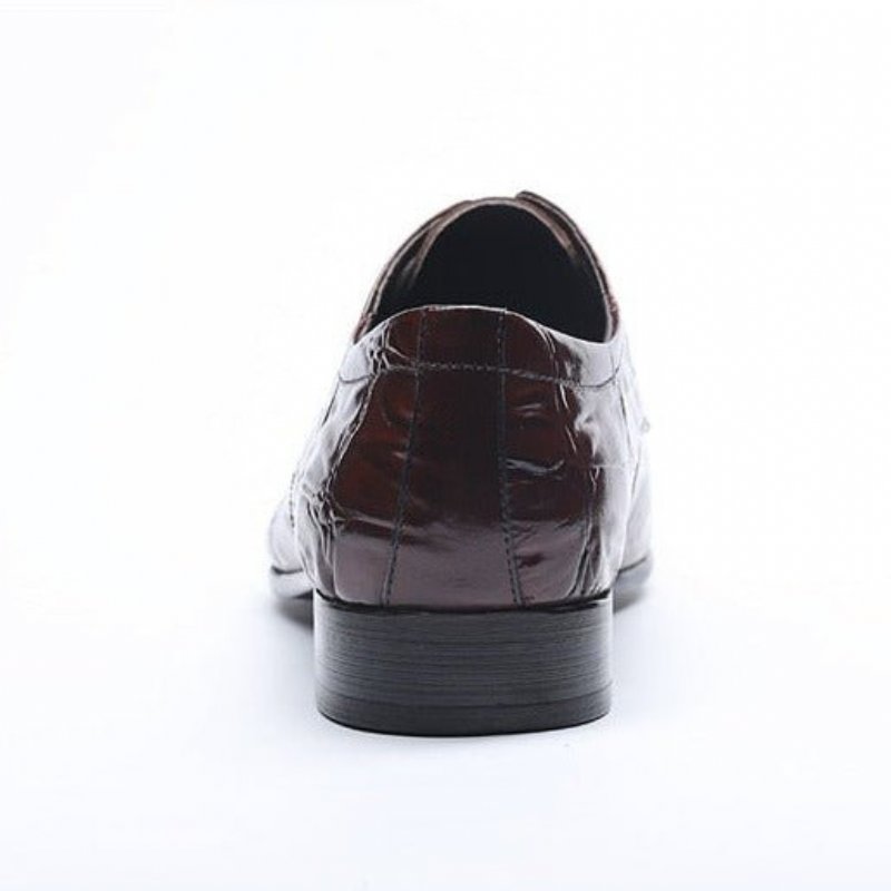 Formele Herenschoenen Executive Oxford-schoenen Met Veters - Rood