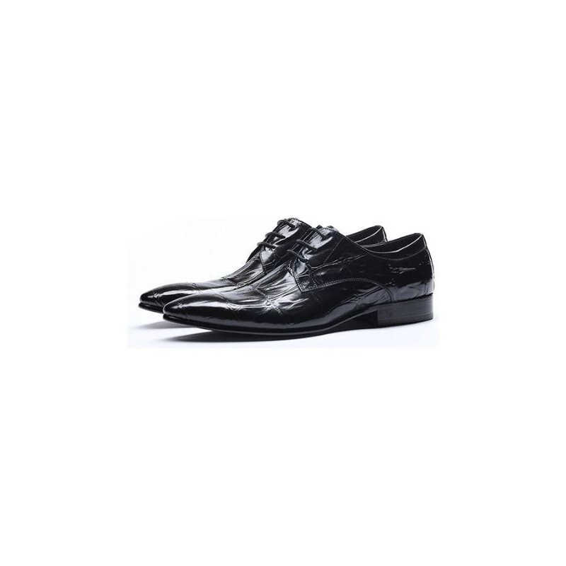 Formele Herenschoenen Executive Oxford-schoenen Met Veters - Zwart