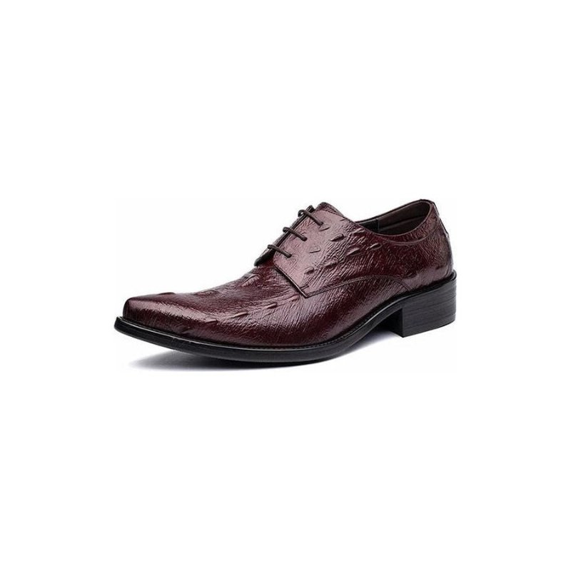 Formele Herenschoenen Executive Oxford-schoenen Met Veters - Rood