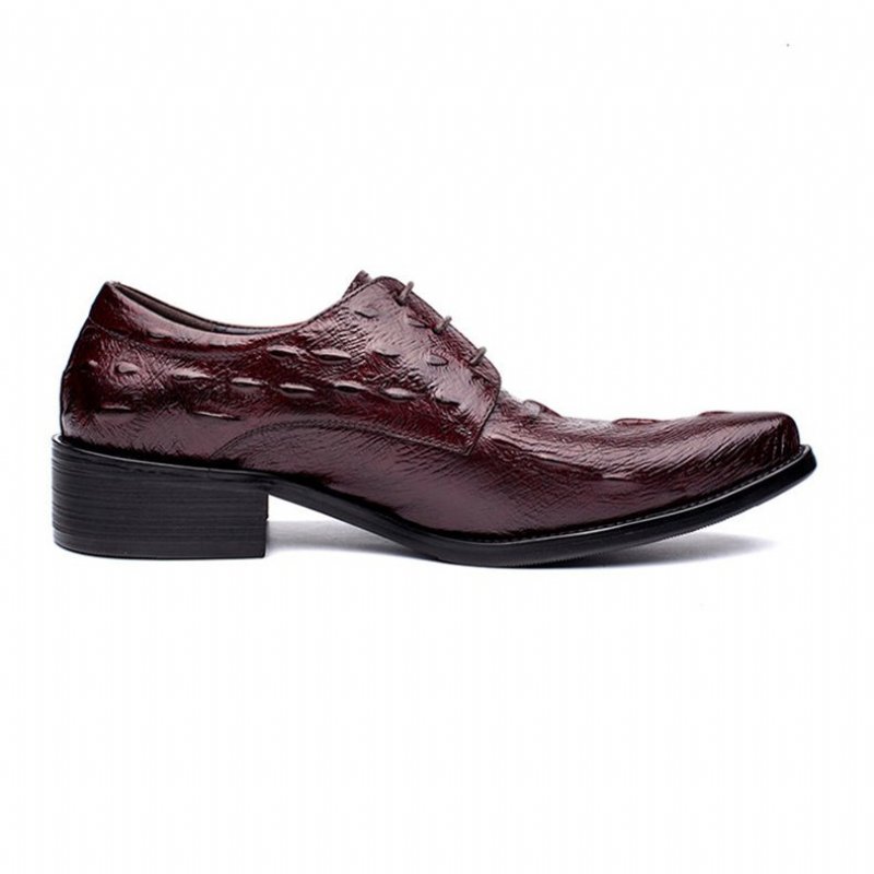 Formele Herenschoenen Executive Oxford-schoenen Met Veters - Rood