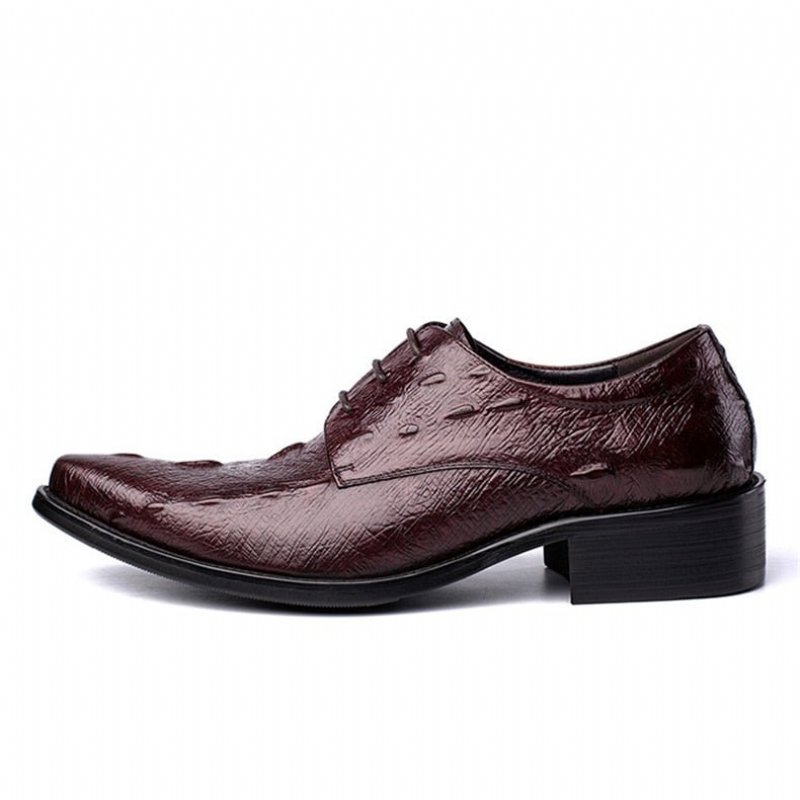 Formele Herenschoenen Executive Oxford-schoenen Met Veters - Rood