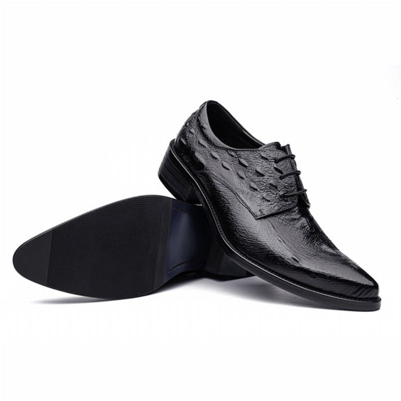 Formele Herenschoenen Executive Oxford-schoenen Met Veters - Zwart