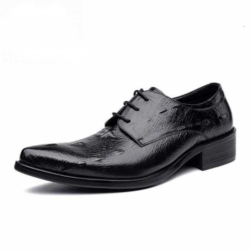 Formele Herenschoenen Executive Oxford-schoenen Met Veters - Zwart