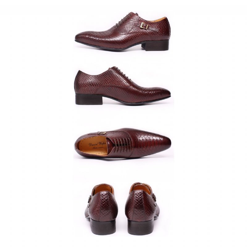 Formele Herenschoenen Executive Oxford Zakelijke Schoenen - Rood