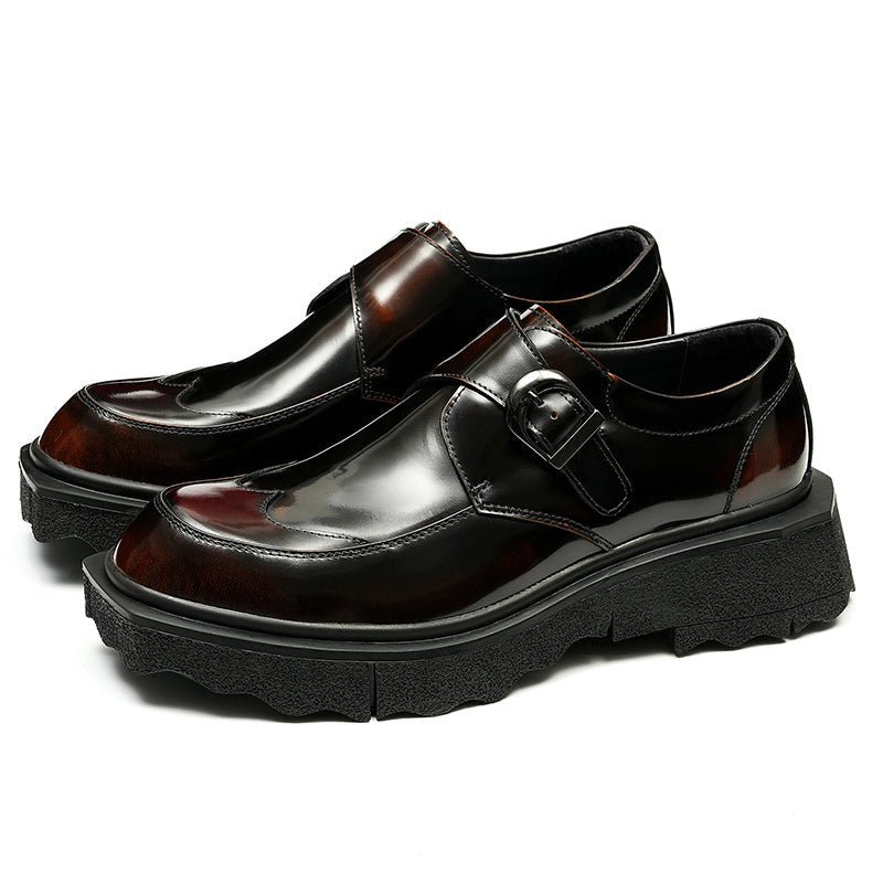 Formele Herenschoenen Exotisch Leer Instappers Designer Bruiloftsbrogues - Koffie