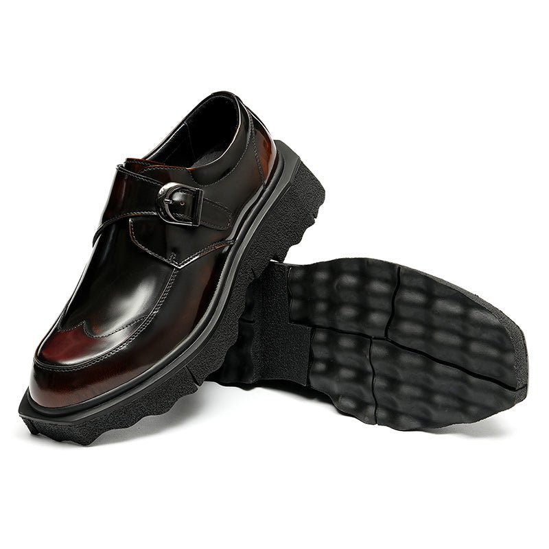 Formele Herenschoenen Exotisch Leer Instappers Designer Bruiloftsbrogues - Koffie