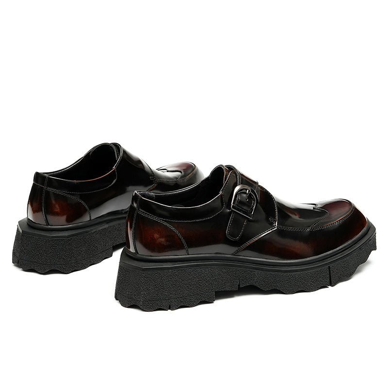 Formele Herenschoenen Exotisch Leer Instappers Designer Bruiloftsbrogues - Koffie