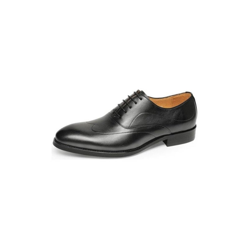 Formele Herenschoenen Exotische Oxford-schoenen Met Veters - Zwart