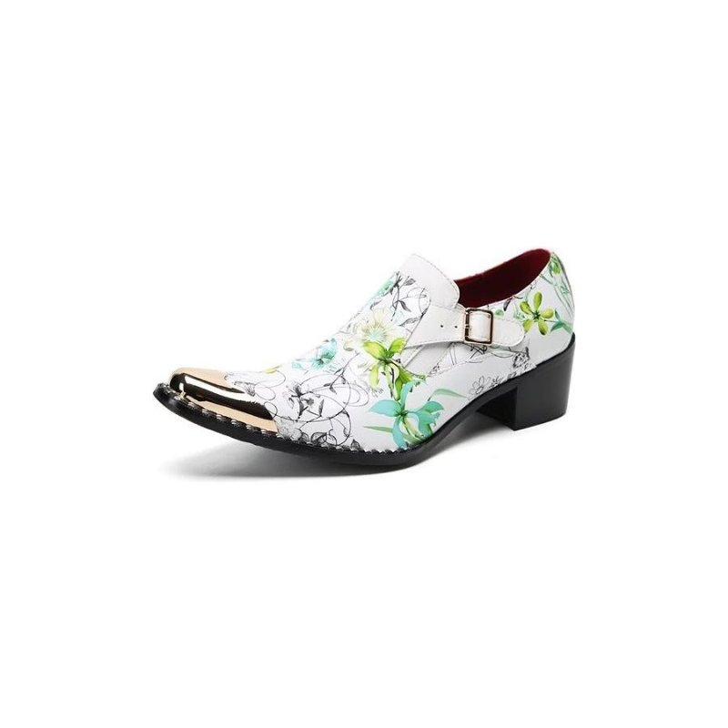 Formele Herenschoenen Exotische Slip-on-monniksbandjes - Groen