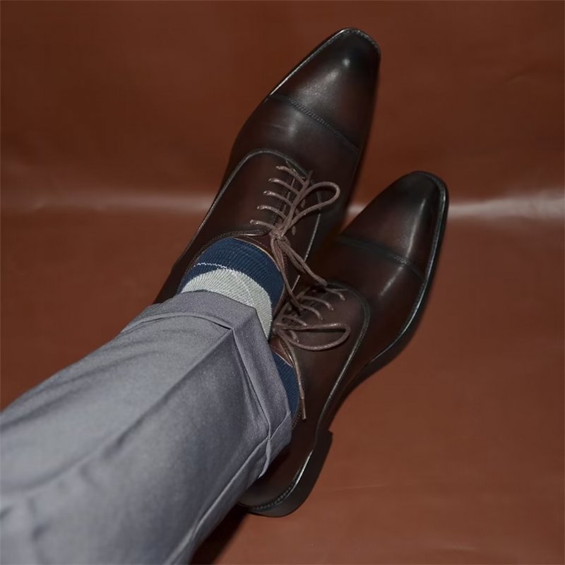 Formele Herenschoenen Gladde Elegantie Instapschoenen - Koffie