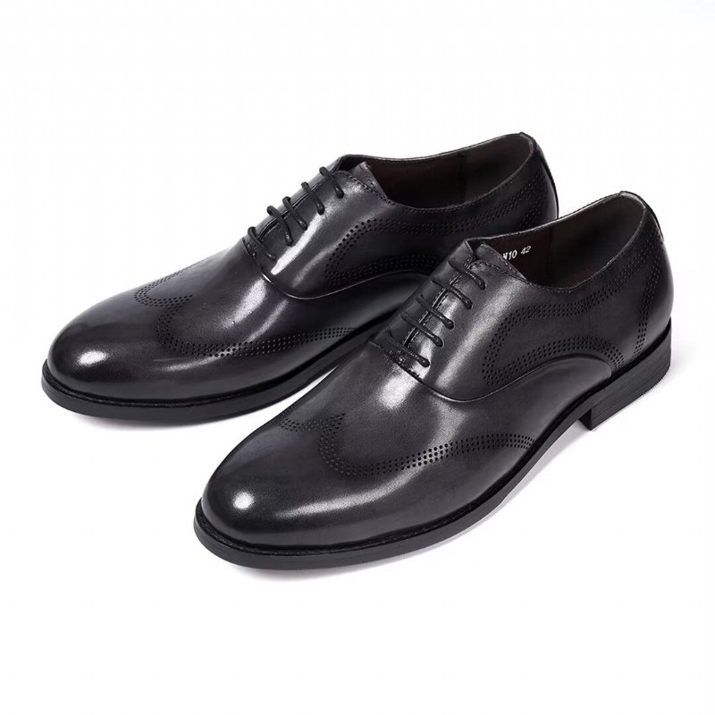 Formele Herenschoenen Klassiek Dapper Lederen Kledingschoenen - Grijs