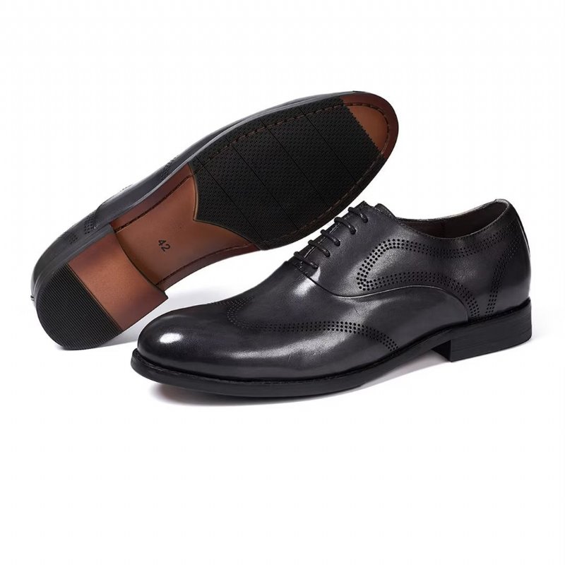 Formele Herenschoenen Klassiek Dapper Lederen Kledingschoenen - Grijs