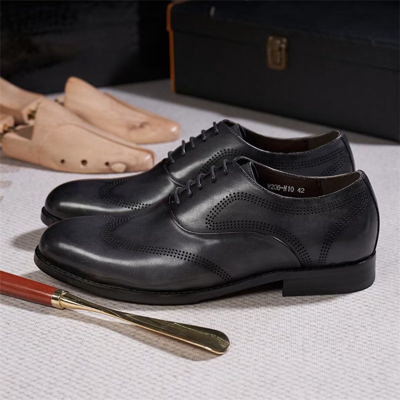 Formele Herenschoenen Klassiek Dapper Lederen Kledingschoenen - Grijs