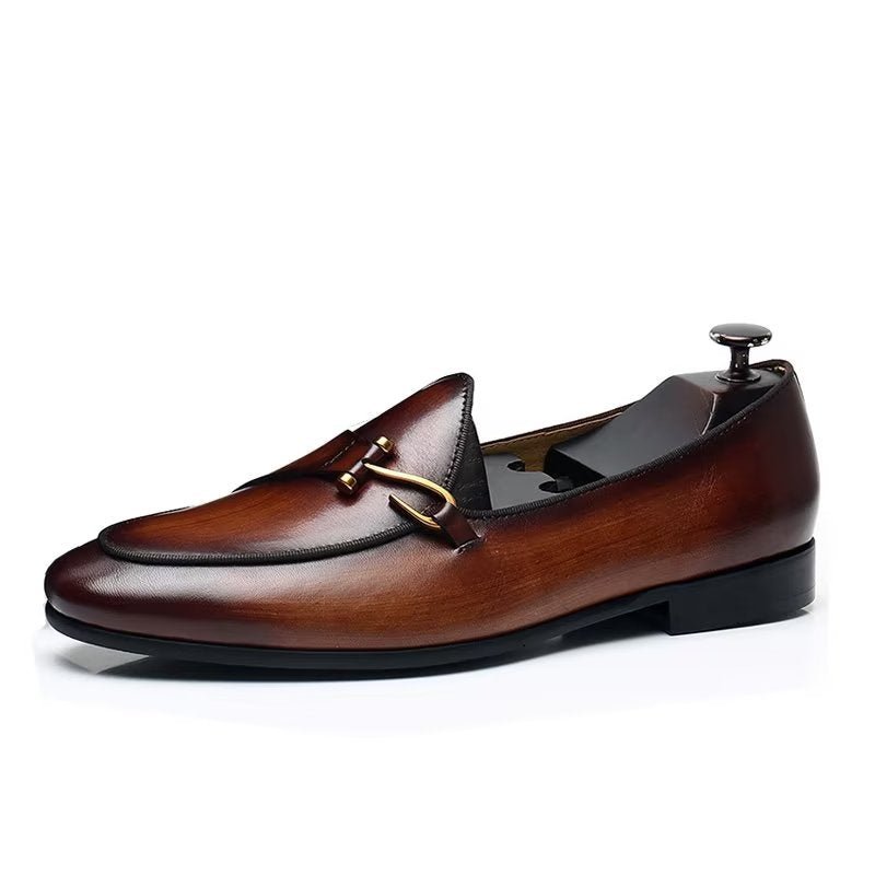 Formele Herenschoenen Klassieke Brogue-slip-ons - Bruin