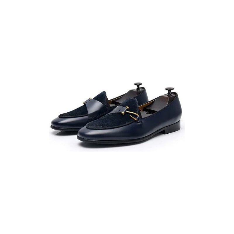 Formele Herenschoenen Klassieke Brogue-slip-ons - Blauw