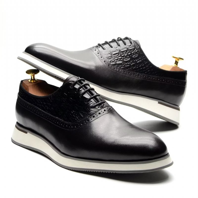 Formele Herenschoenen Klassieke Elegante Veterschoenen - Zwart