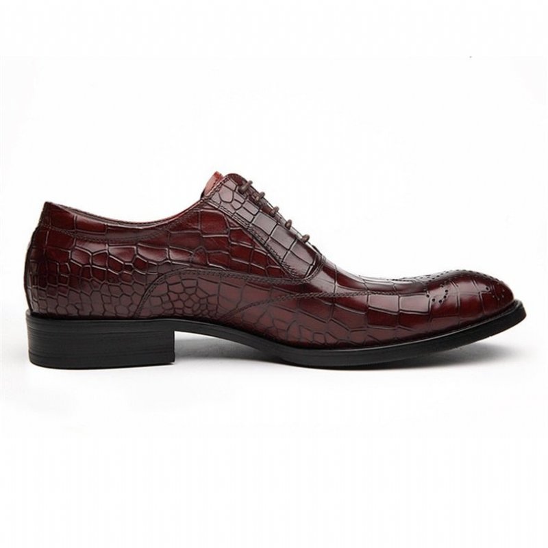 Formele Herenschoenen Klassieke Oxford-schoenen Met Veters - Rood